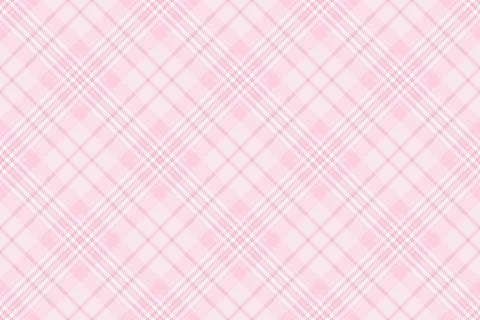 Delicate pink and white diagonal plaid pattern.  Perfect for textile design,  Stock Illustration