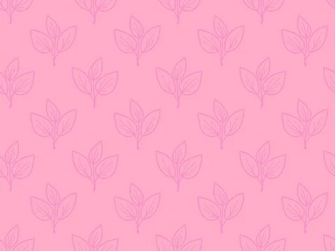 Delicate pink floral pattern.  A seamless design featuring minimalist leaf .. Stockillustratie