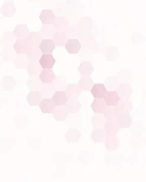 Delicate pink hexagons create an airy scattered pattern across a bright por.. 스톡 일러스트
