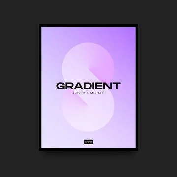 Delicate Pink Vertical Cover. Violet Gradient Template with Infinity Symbol Stock Illustration
