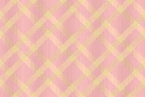 Delicate pink  yellow plaid pattern, diagonally oriented. Ideal for backgroun 스톡 일러스트