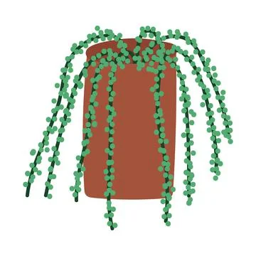 Delicate potted plant Stock Illustration