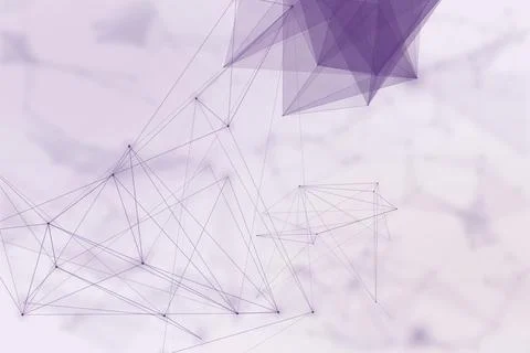 Delicate purple geometry and interconnected points form an elegant layered .. Stock Illustration