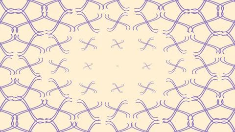Delicate purple looping lines form a spacious abstract border around a crea.. Stock Illustration