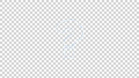 A delicate question mark formed by wispy clouds isolated on transparent bac.. Stock Illustration