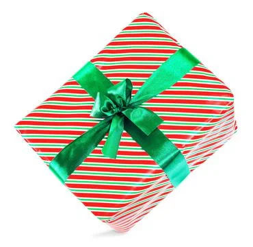 A delicate red textile bow with flowing ribbon, isolated on a white or tran.. Stock Photos