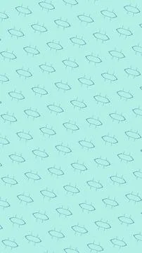 A delicate repeating pattern of outlined blue beetles across a soft mint fi.. Illustrazione stock
