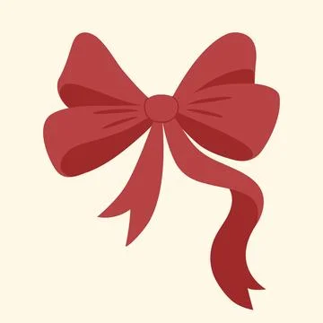 Delicate romantic beautiful bow isolated Иллюстрация