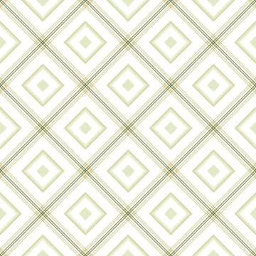 Delicate romb geometric background pattern green white grey Stock Illustration