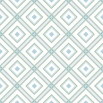 Delicate romb geometric background pattern green white grey Stock Illustration