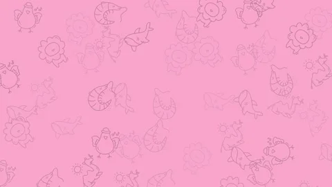 Delicate Rose Pattern on Pink Background for Elegant Designs. Stock Footage 322982321