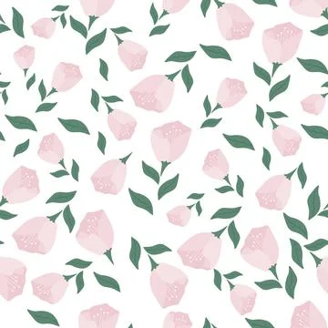 Delicate roses. Seamless pattern with small buds. Stock Illustration