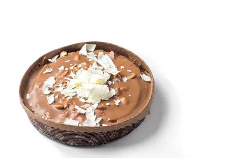 Delicate round chocolate cake Stock Photos
