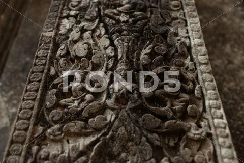Delicate sandstone carvings Stock Photos