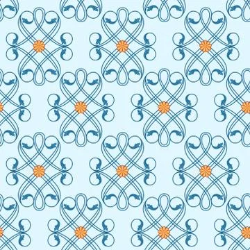 Delicate seamless Victorian pattern Stock Illustration