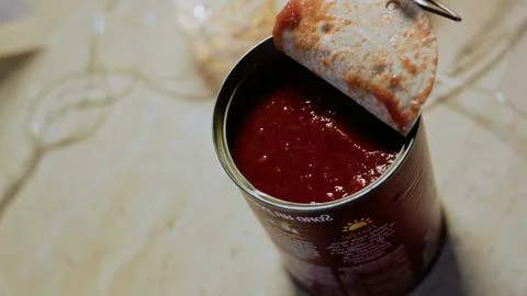 Delicate shallow focus scene: stirring tomato into the beef mixture Stock Photos