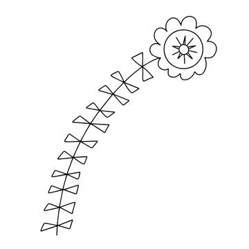 Delicate sketch of a spring flower. Vector illustration in hand drawn style Stock Illustration
