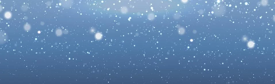 Delicate sky background with falling snowflakes Stock Illustration