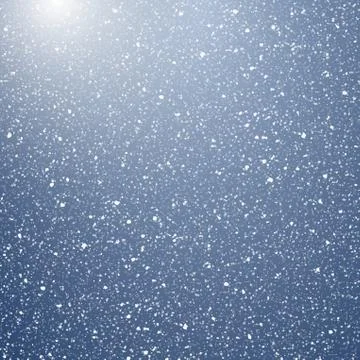 Delicate sky background with falling snowflakes - illustration Stock Photos