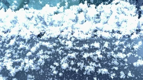 Delicate snow covering a car – texture of fluffy snow Stock Footage 301087793