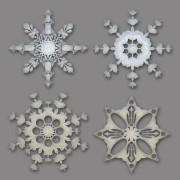 Delicate snowflake collection Stock Photos