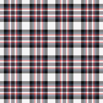 Delicate tartan plaid pattern with a woven fabric texture and clear check lay Stock Illustration