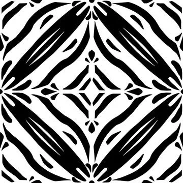 Delicate Tiles (Black, White) Stock Illustration