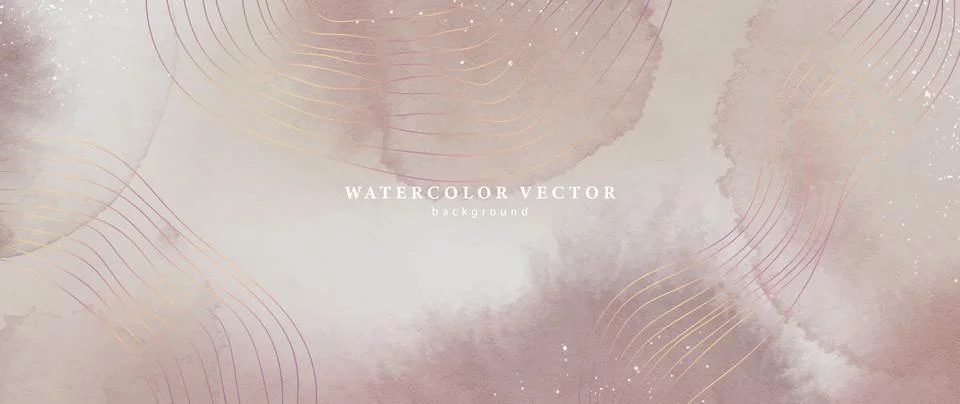 Delicate vector watercolor background in soft pink tones Stock Illustration