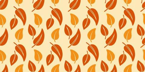 Delicate warm autumn seamless pattern Illustrazione stock