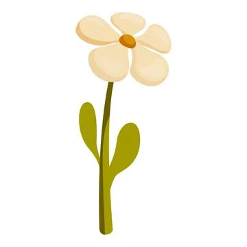 Delicate white flower blooming with grace and beauty Stock Illustration