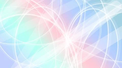 Delicate white network lines drift over soft blue and pink fields with brig.. Stock Illustration