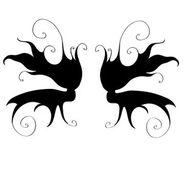 Delicate wings of a butterfly Stock Illustration