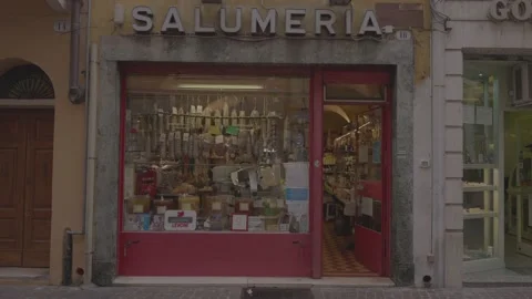 Delicatessen Shop Window Stock Footage 154111068