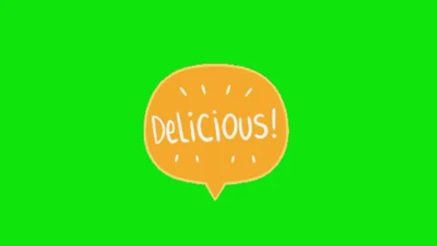 Delicious animation on green background 動画素材 330216245