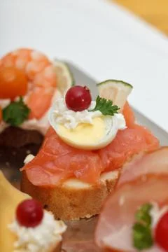 Delicious appetizer close-up Stock Photos