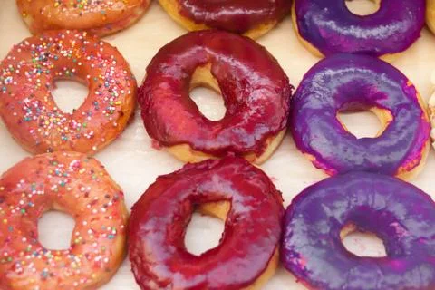 Delicious appetizing donuts. Stock Photos