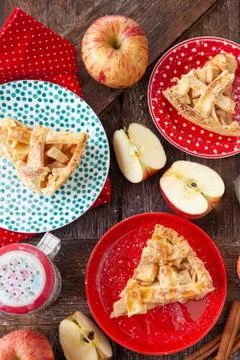 Delicious apple pie Stock Photos