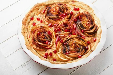 Delicious apple pie Stock Photos