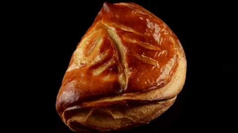 Delicious apple puff pastry Stock Footage 58595437