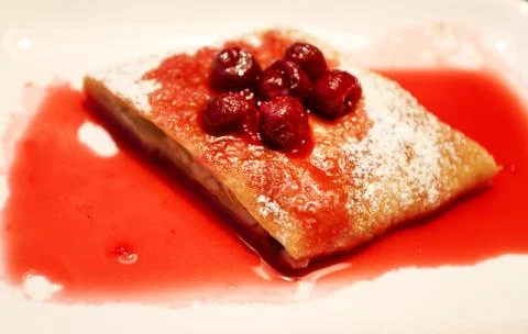 Delicious Apple strudel Stock Photos