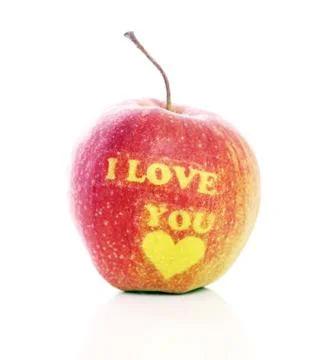 Delicious apple on the table Stock Photos