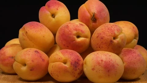 Delicious Apricots Stock Footage 331930779