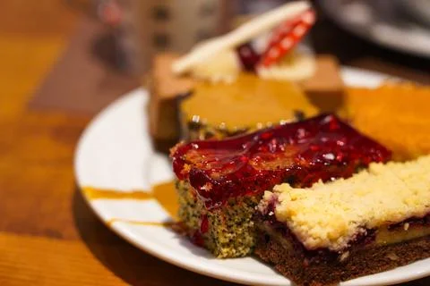 Delicious Array of Colorful Desserts Showcasing a Variety of Flavors and Stock Photos