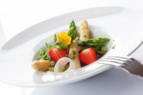 Delicious asparagus starter Stock Photos