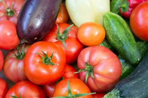 Delicious background of vegetables. Stock Photos