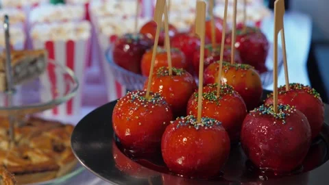 Delicious Baked apples Stock Footage 168929321