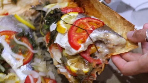 Delicious Baked Fish Stock Footage 271192300