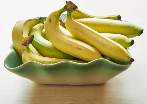 Delicious bananas on the table Stock Photos