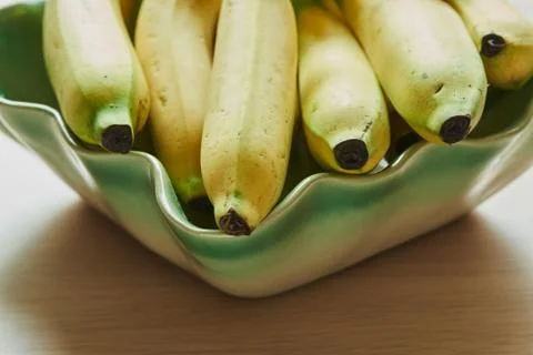 Delicious bananas on the table Stock Photos