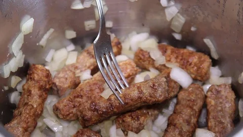 Delicious Barbecue Meat Stock Footage 74390519